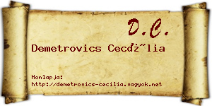 Demetrovics Cecília névjegykártya