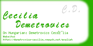 cecilia demetrovics business card